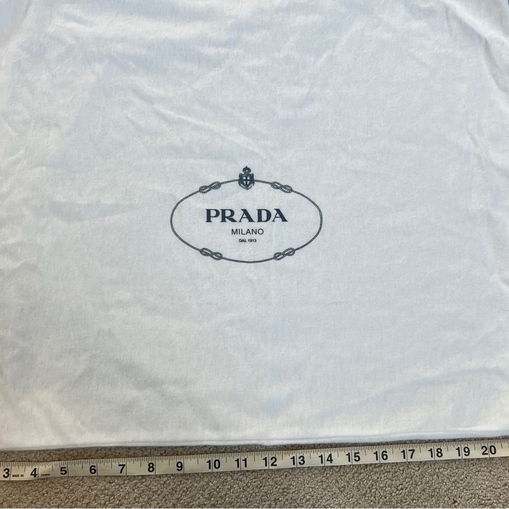 Prada White Logo Dust Bag